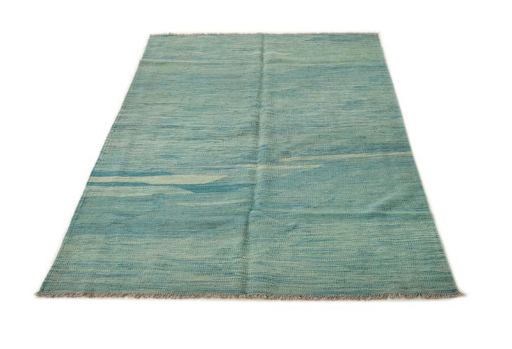 Detail image of 4' x 6' Hand Woven Kilim Modern Wool Rug