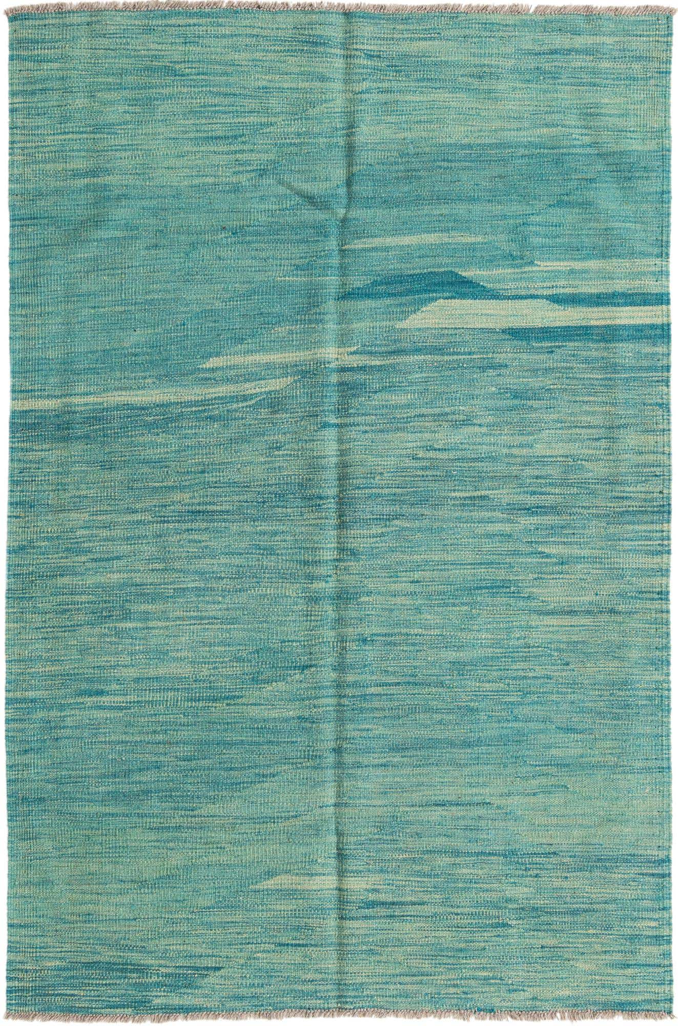 4' x 6' Hand Woven Kilim Modern Wool Rug