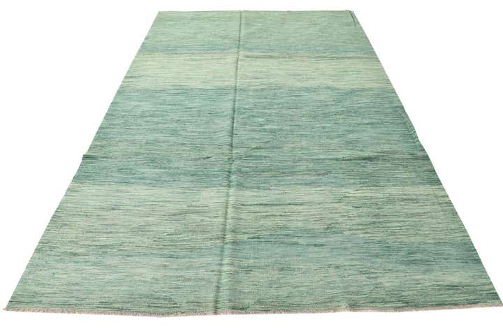 6' 5 x 9' 10 Hand Woven Kilim Modern Wool Rug