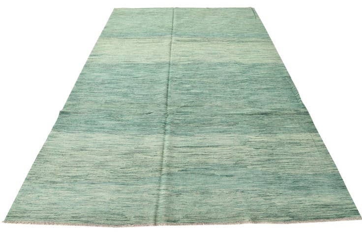 Detail image of 6' 5 x 9' 10 Hand Woven Kilim Modern Wool Rug