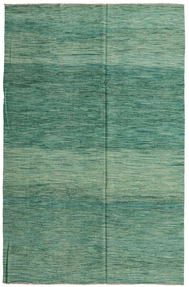 6' 5 x 9' 10 Hand Woven Kilim Modern Wool Rug