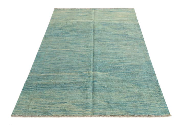 Detail image of 4' x 6' Hand Woven Kilim Modern Wool Rug