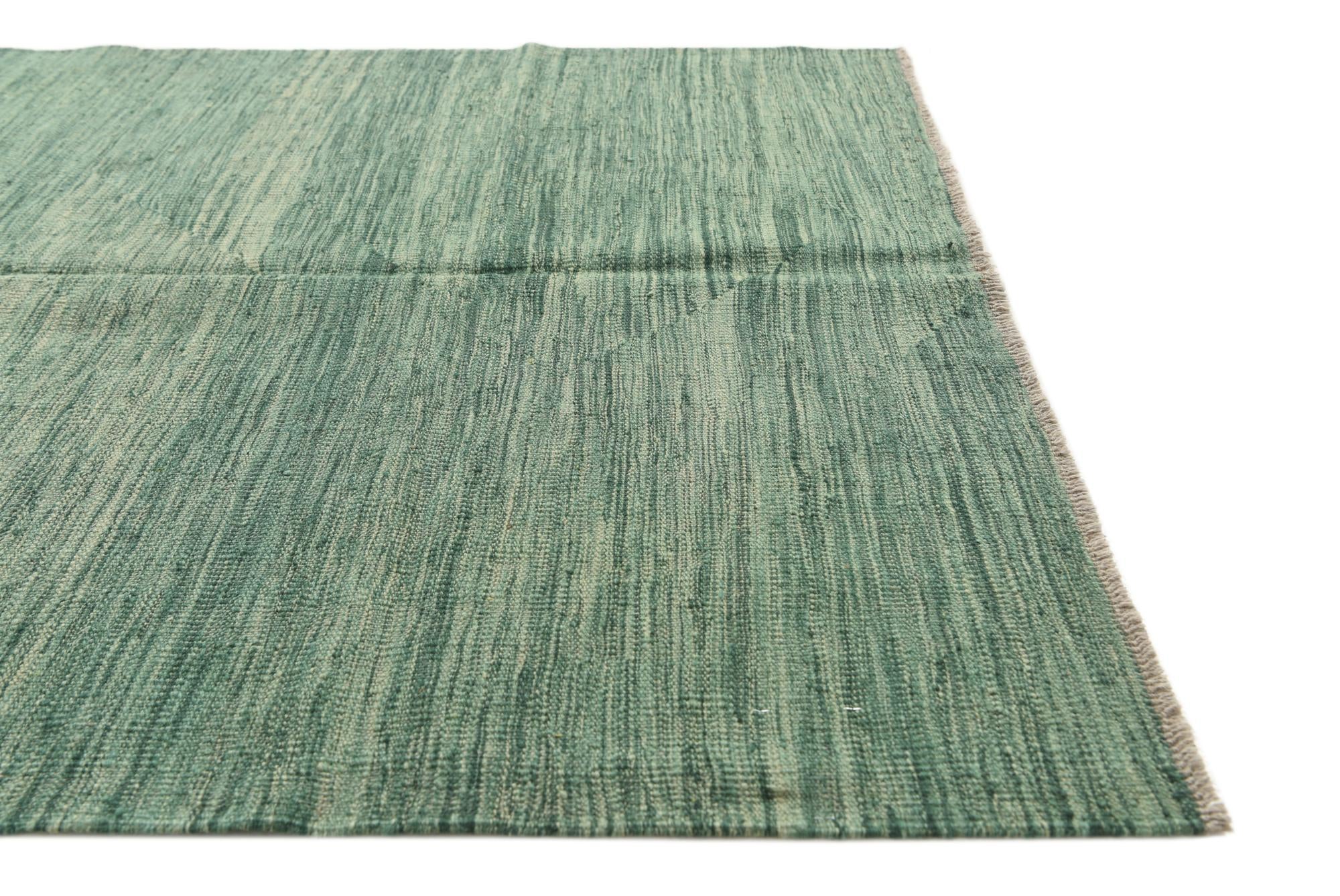 4' 1 x 6' 1 Hand Woven Kilim Modern Wool Rug