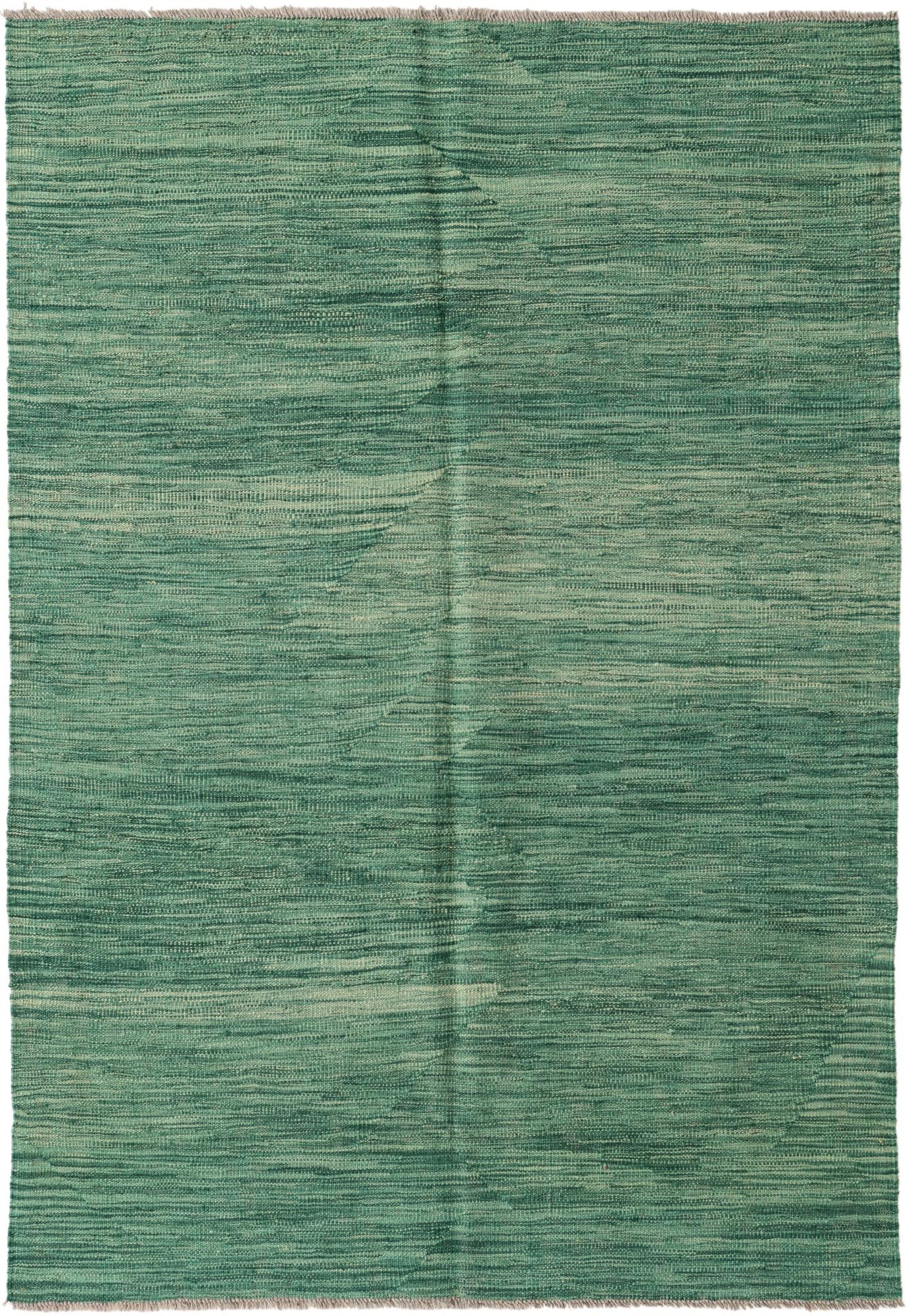 4' 1 x 6' 1 Hand Woven Kilim Modern Wool Rug