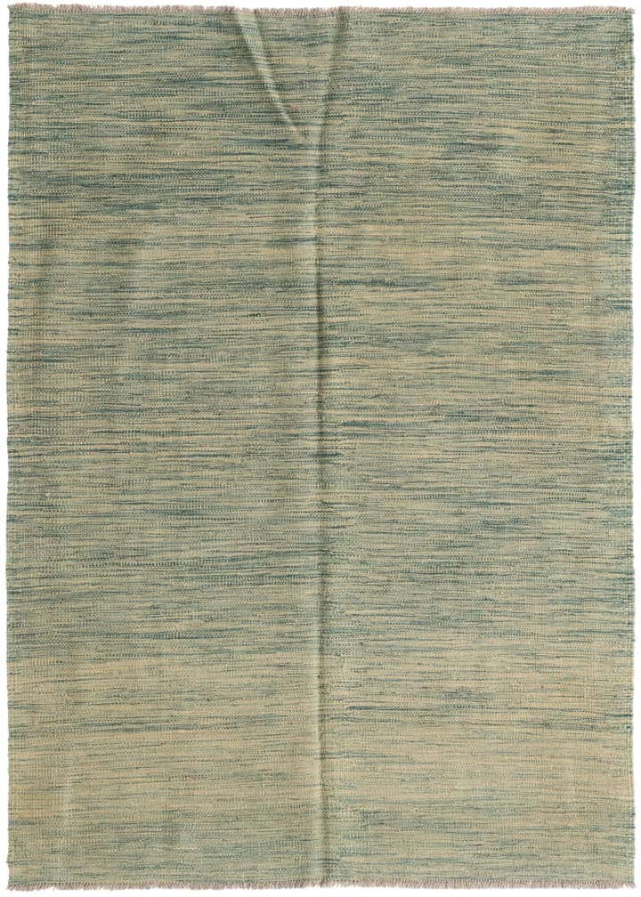 4' 1 x 6' 2 Hand Woven Kilim Modern Wool Rug