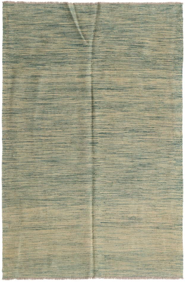 Detail image of 4' 1 x 6' 2 Hand Woven Kilim Modern Wool Rug