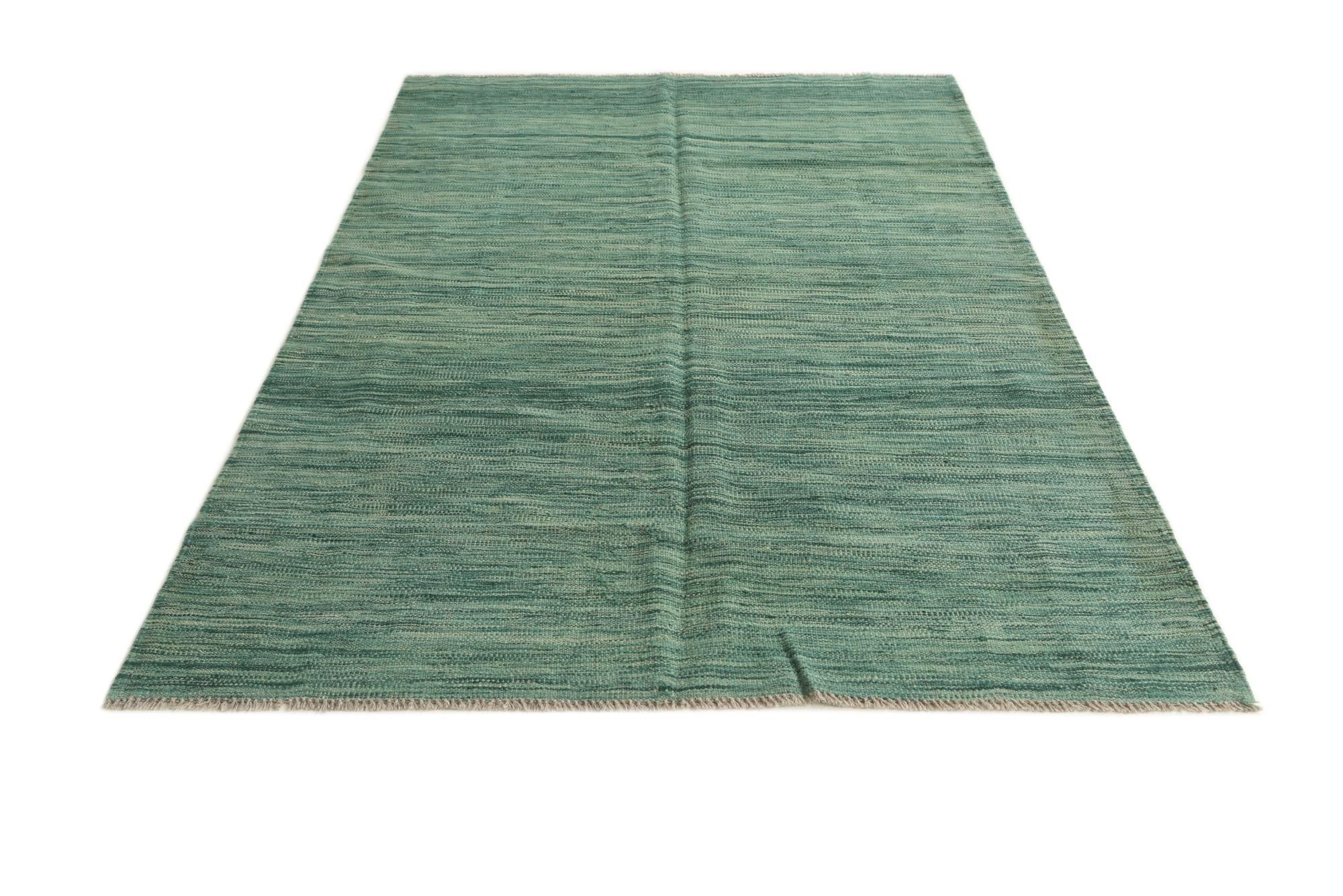 4' 5 x 6' 6 Hand Woven Kilim Modern Wool Rug