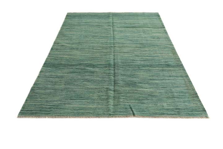 4' 5 x 6' 6 Hand Woven Kilim Modern Wool Rug