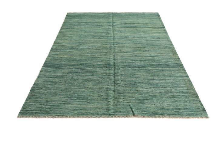 Detail image of 4' 5 x 6' 6 Hand Woven Kilim Modern Wool Rug