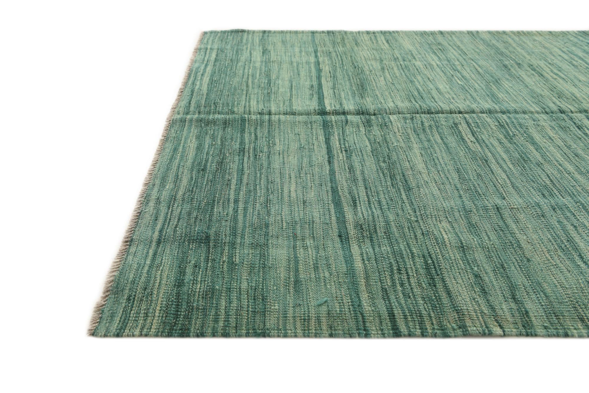 4' 5 x 6' 6 Hand Woven Kilim Modern Wool Rug