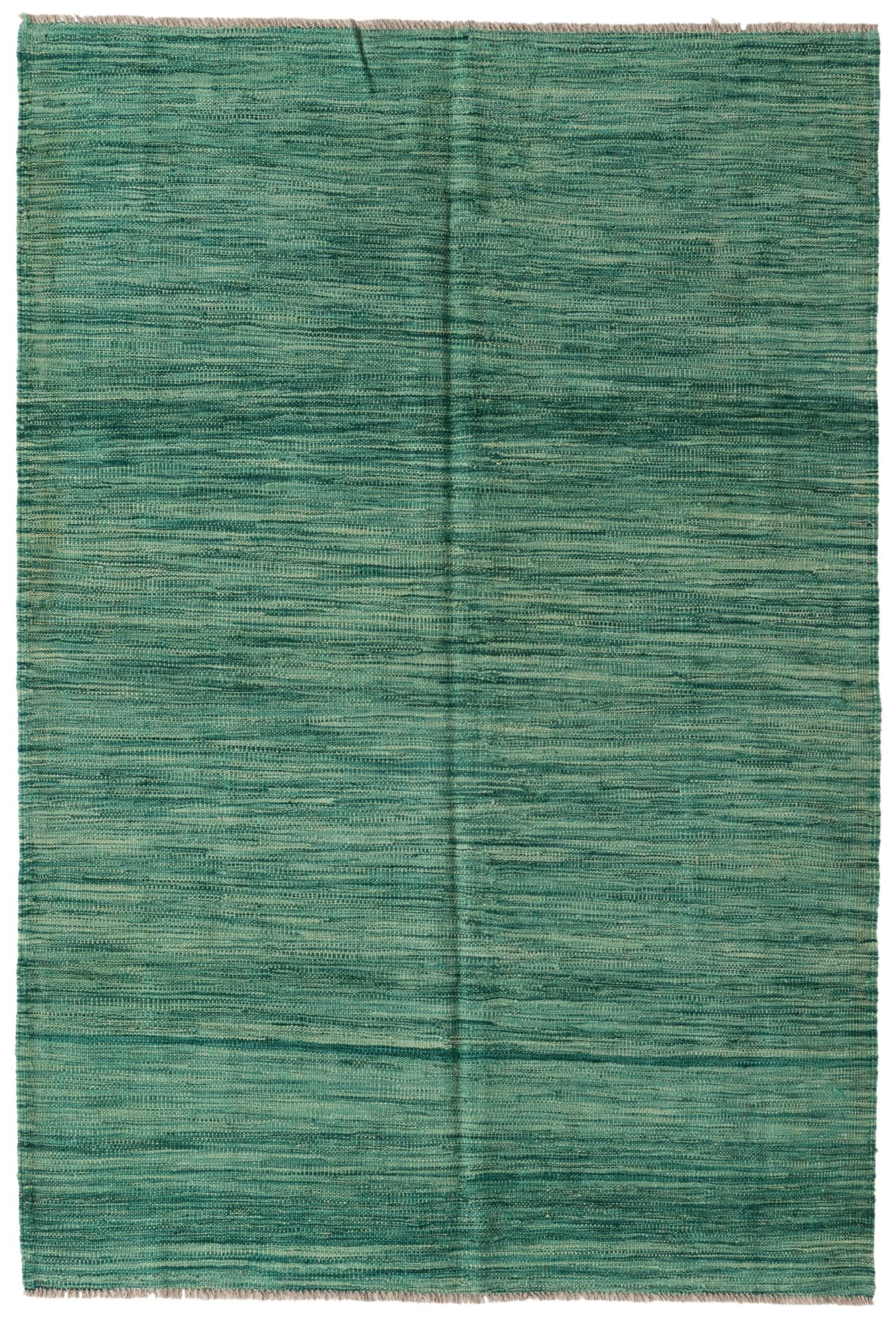 4' 5 x 6' 6 Hand Woven Kilim Modern Wool Rug
