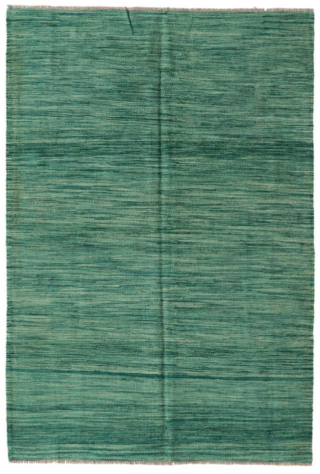 Detail image of 4' 5 x 6' 6 Hand Woven Kilim Modern Wool Rug