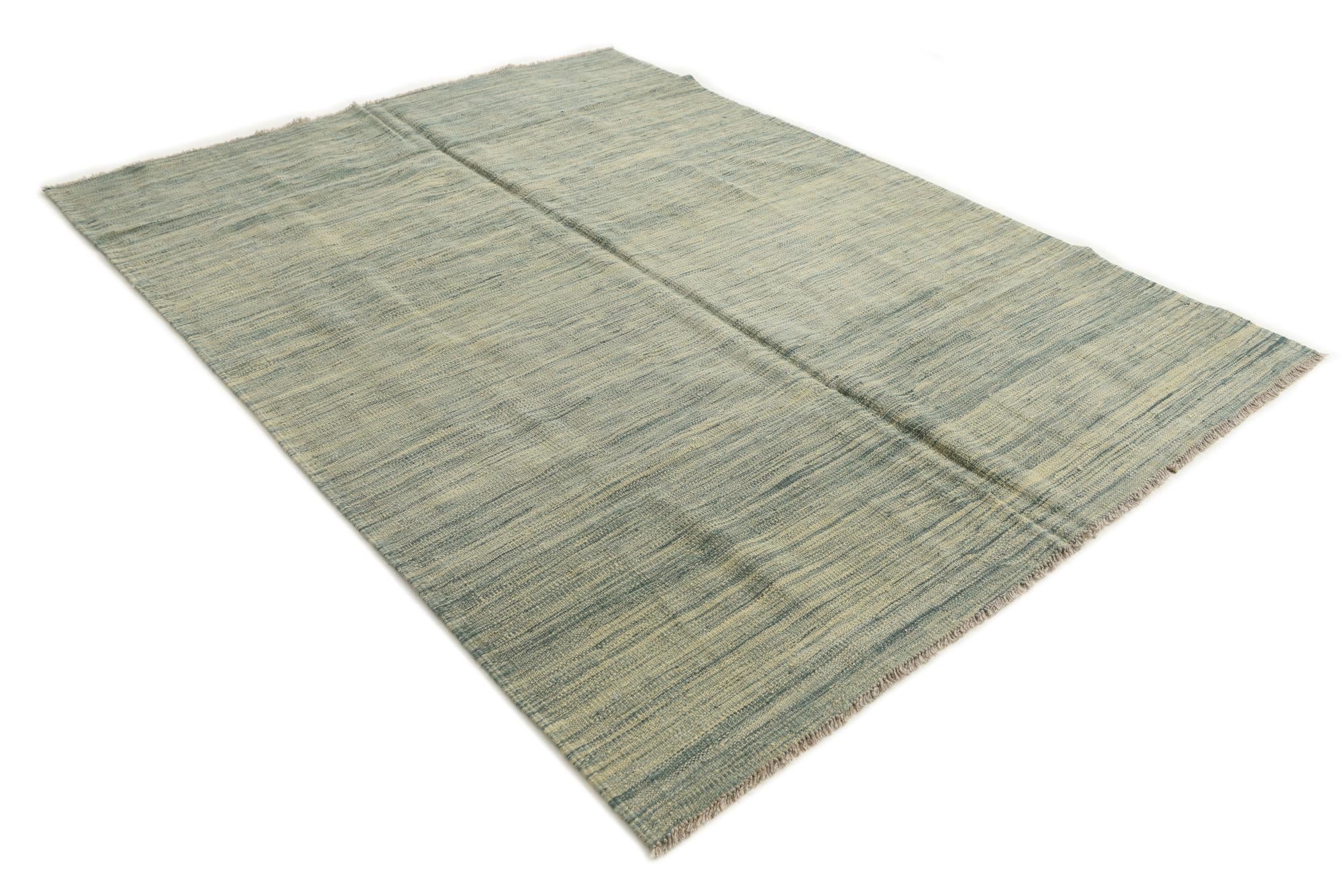 4' 10 x 6' 7 Hand Woven Kilim Modern Wool Rug