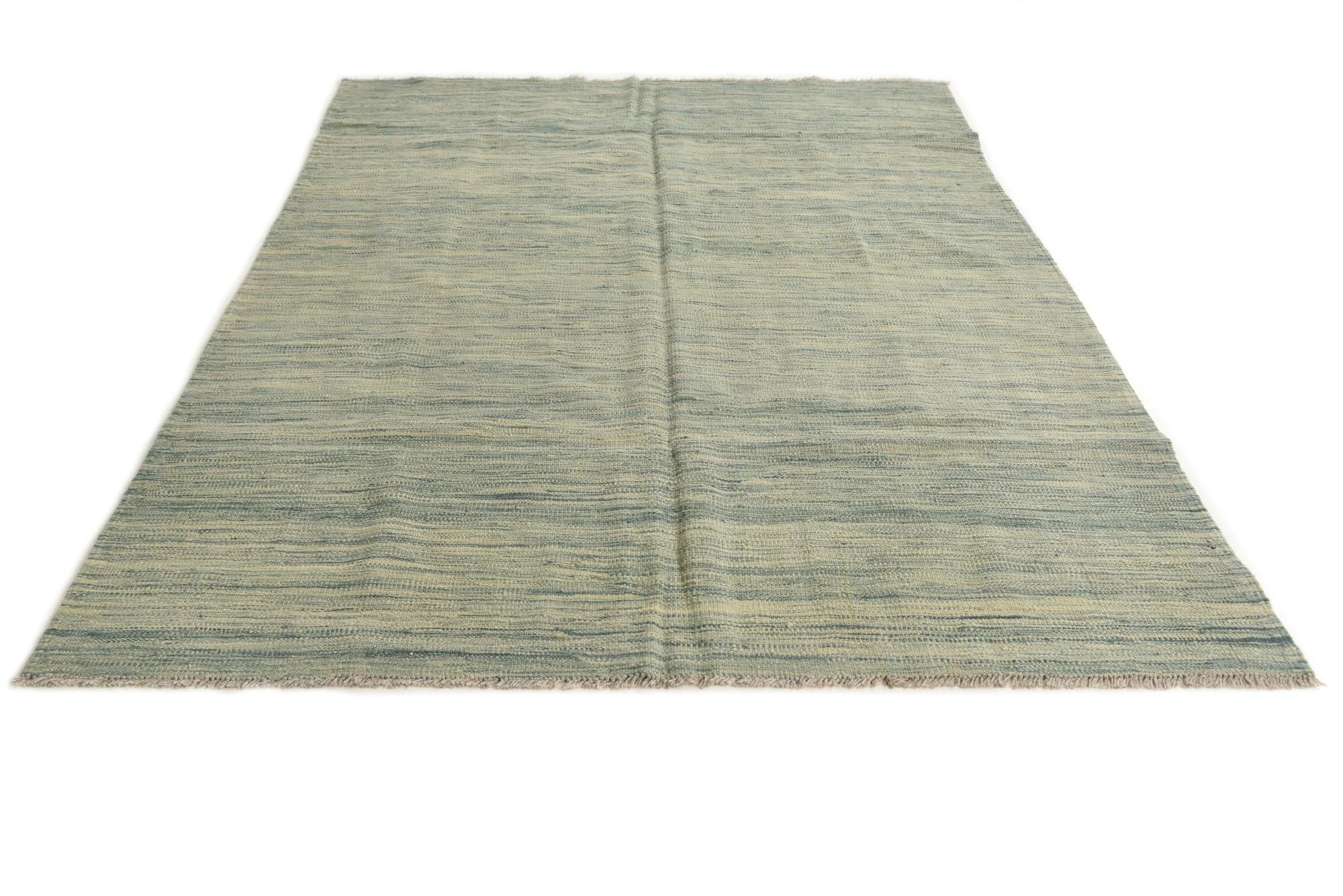 4' 10 x 6' 7 Hand Woven Kilim Modern Wool Rug