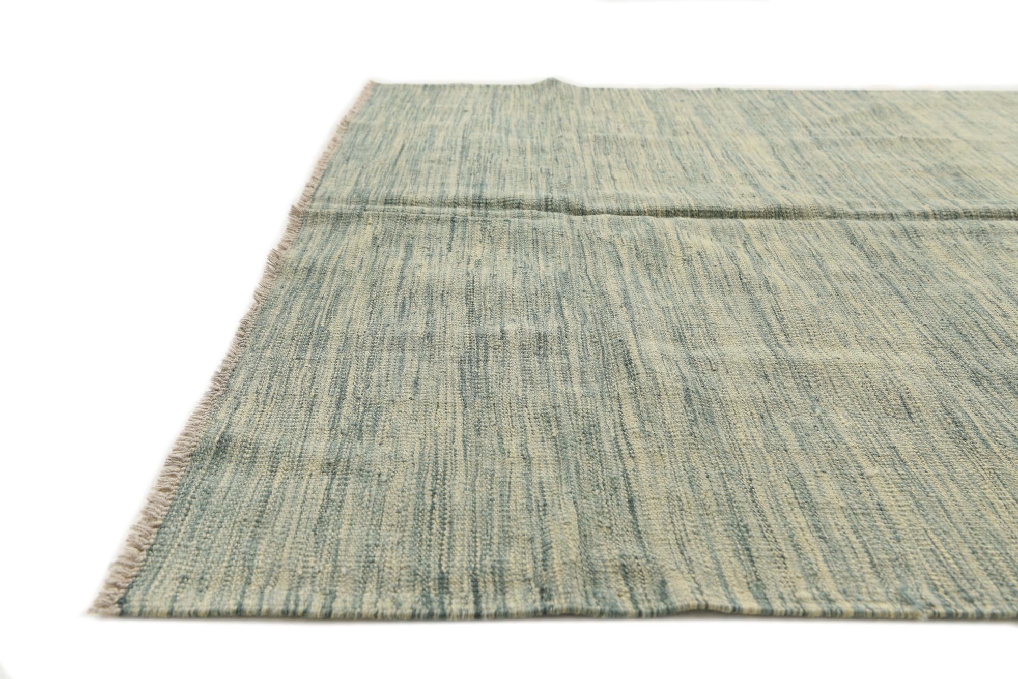 4' 10 x 6' 7 Hand Woven Kilim Modern Wool Rug