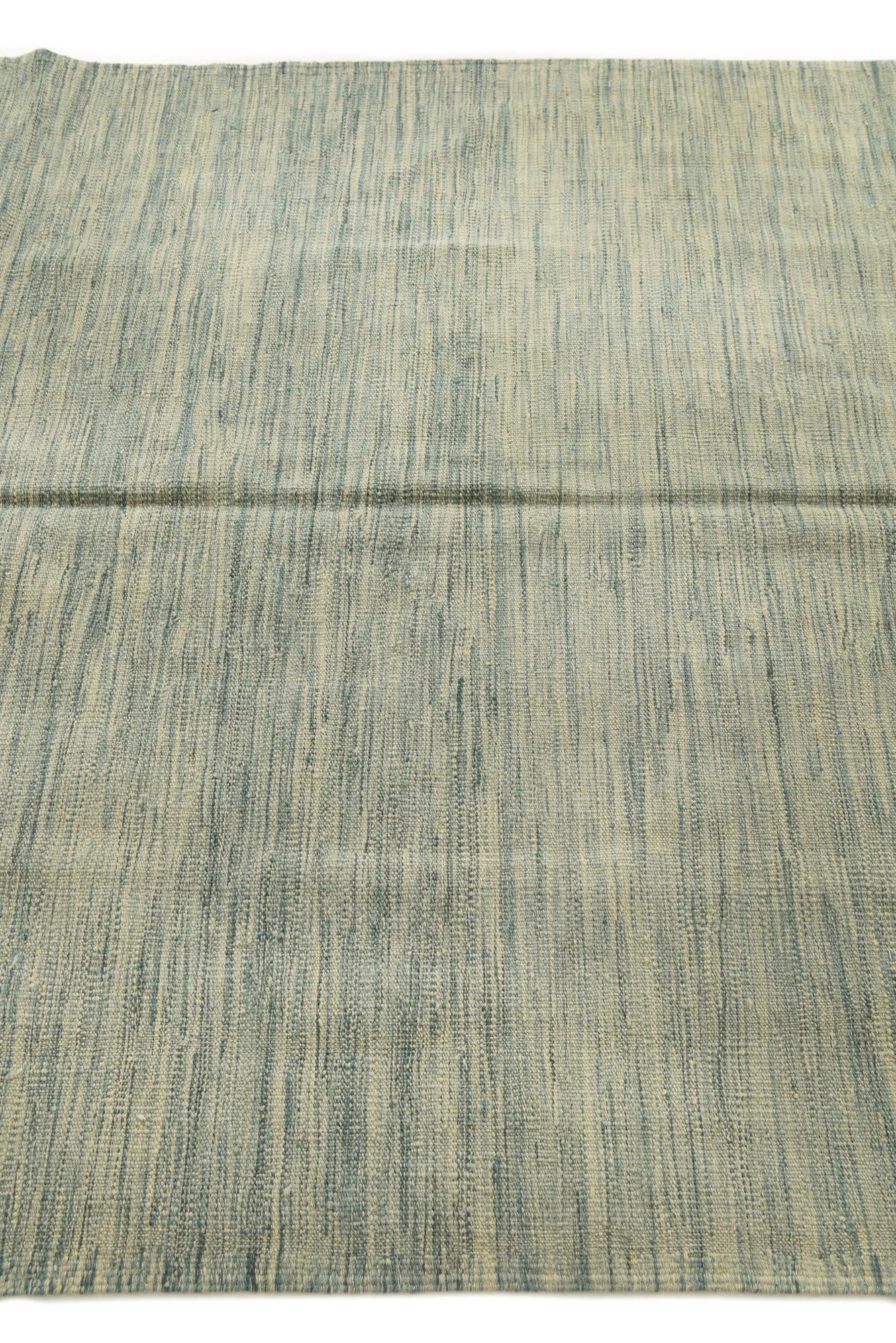 4' 10 x 6' 7 Hand Woven Kilim Modern Wool Rug