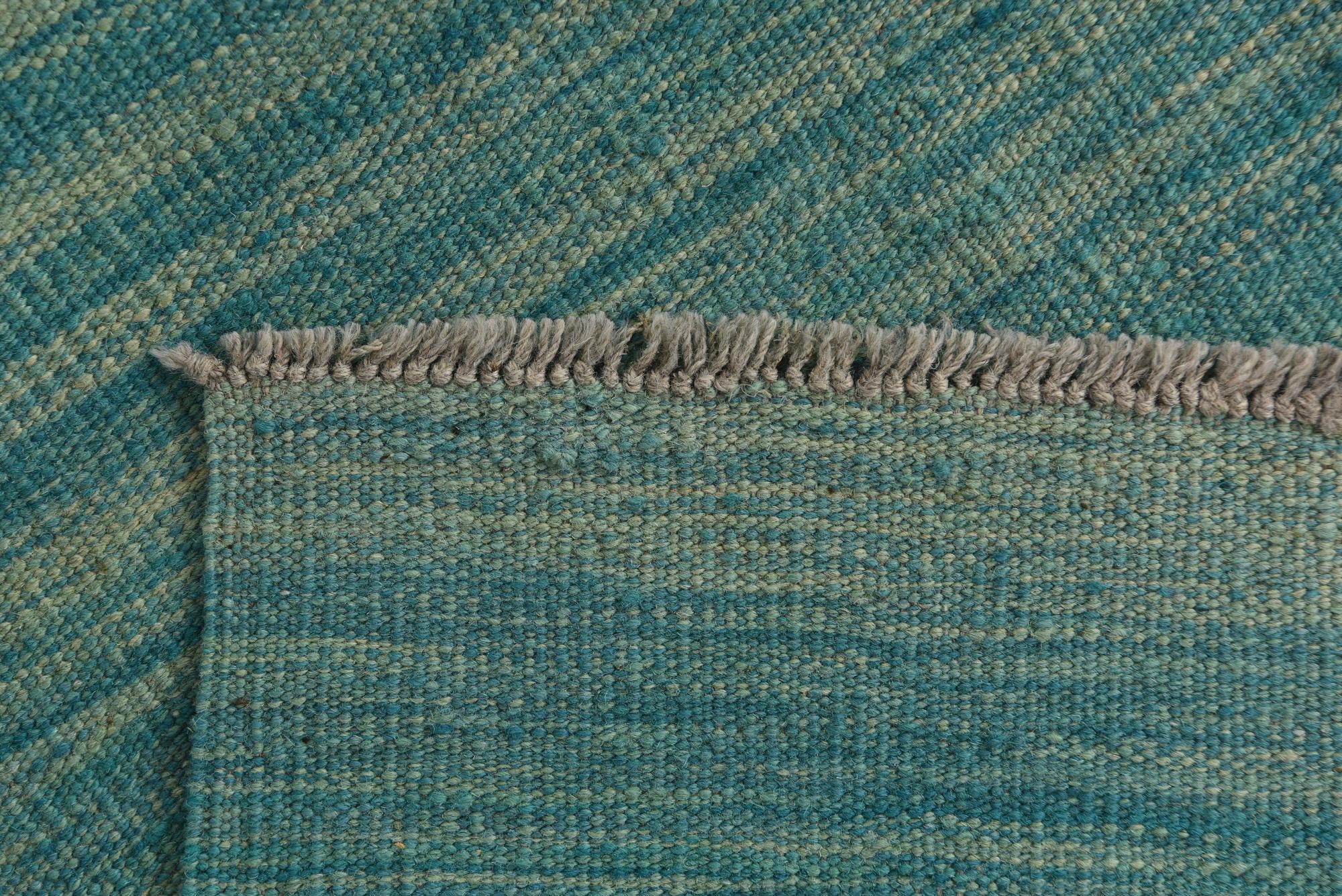 5' 10 x 9' 2 Hand Woven Kilim Modern Wool Rug