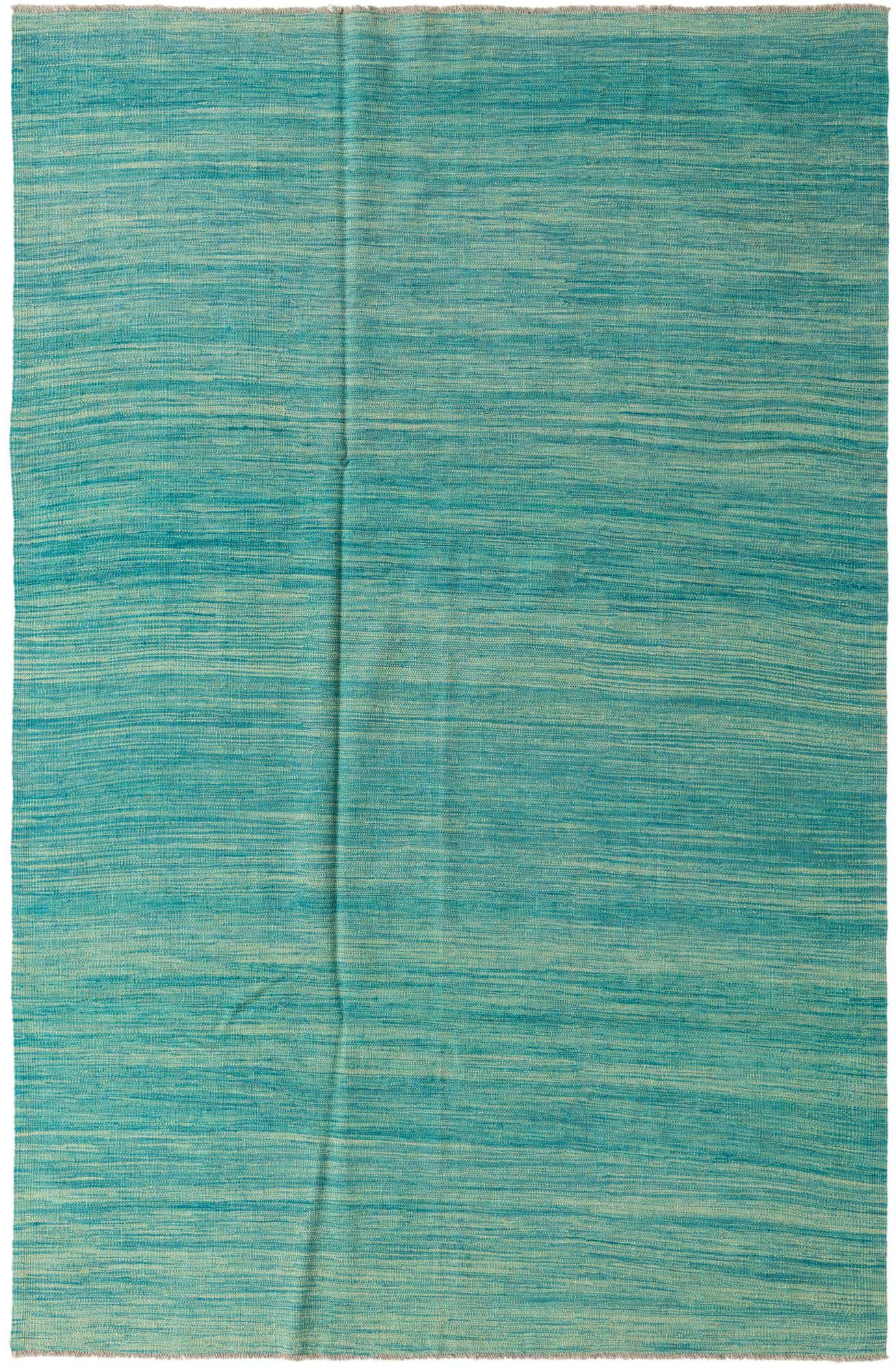 5' 10 x 9' 2 Hand Woven Kilim Modern Wool Rug