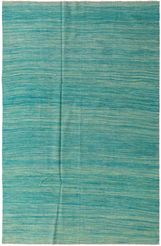 Detail image of 5' 10 x 9' 2 Hand Woven Kilim Modern Wool Rug