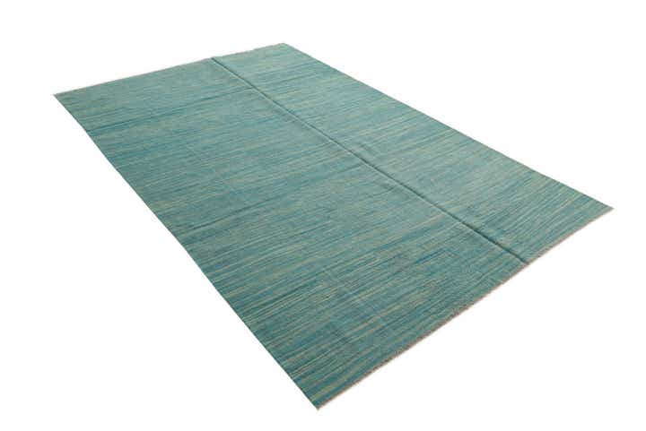 6' x 9' 2 Hand Woven Kilim Modern Wool Rug