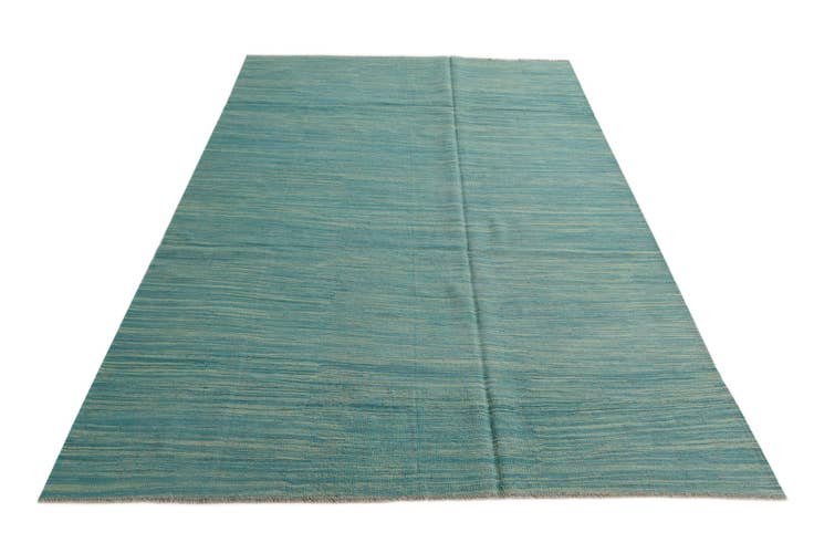 Detail image of 6' x 9' 2 Hand Woven Kilim Modern Wool Rug