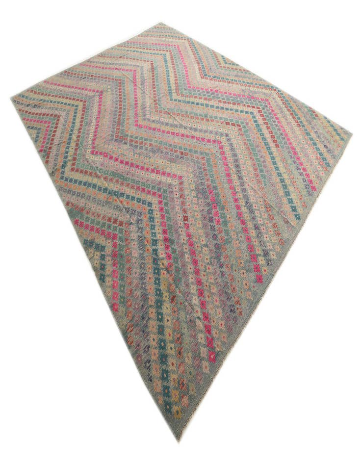 Detail image of 10' 4 x 13'  Hand Woven Kilim Modern Wool Rug