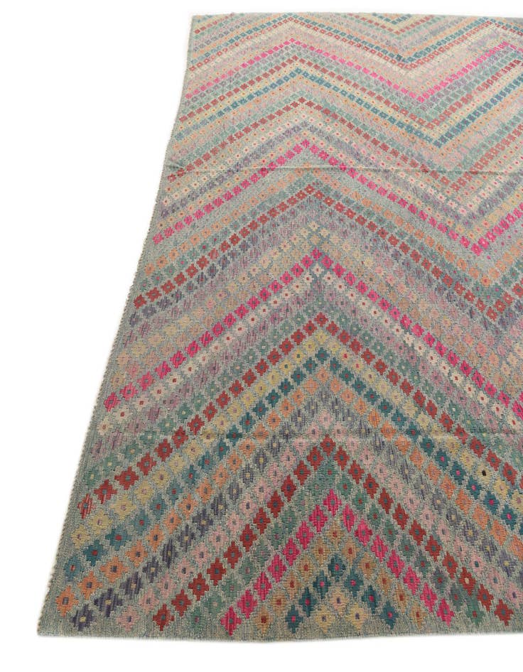 Detail image of 10' 4 x 13'  Hand Woven Kilim Modern Wool Rug