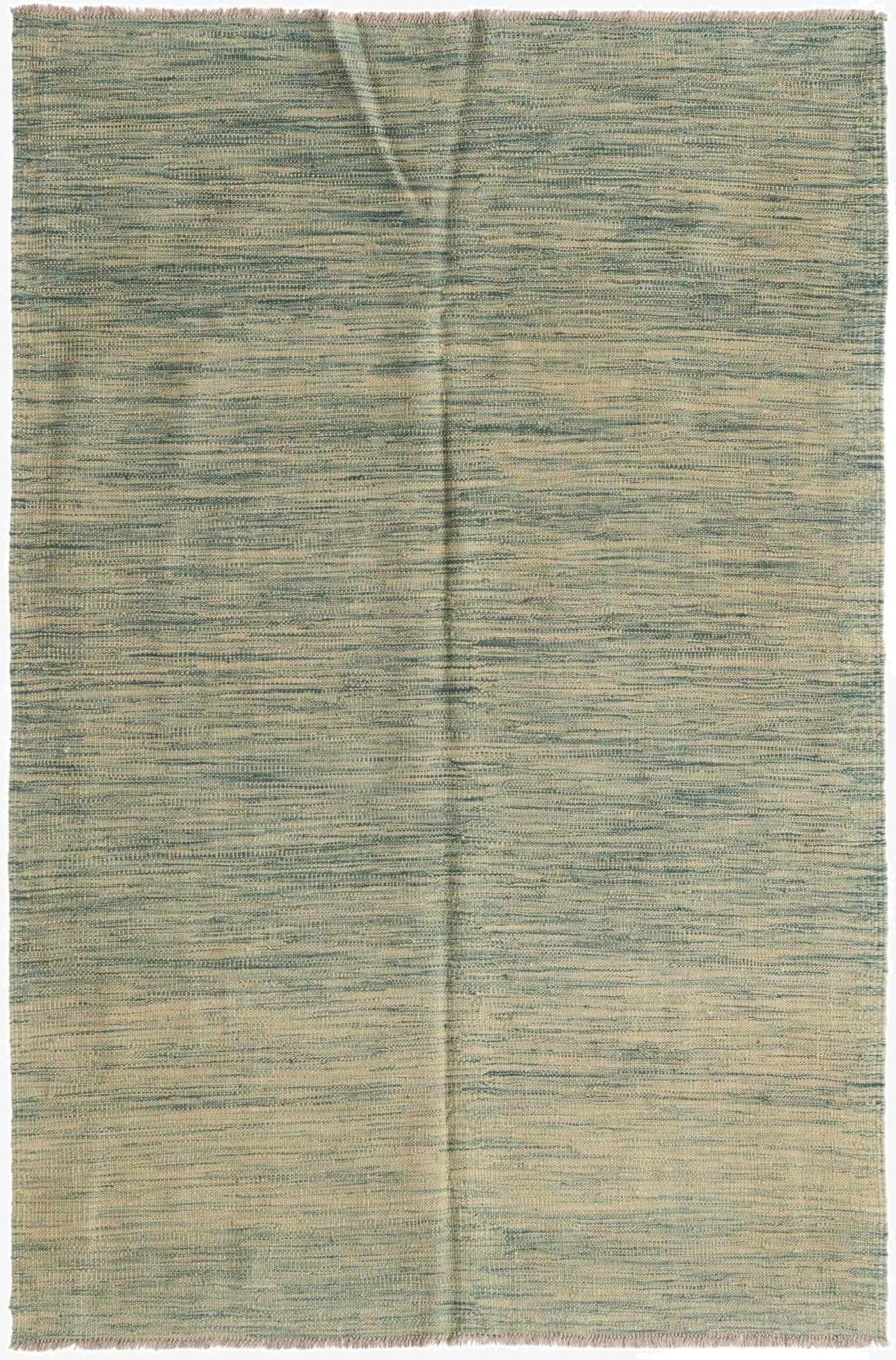 4' 1 x 6' 2  Hand Woven Kilim Modern Wool Rug