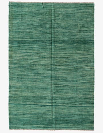 4' 5 x 6' 6 Hand Woven Kilim Modern Wool Rug