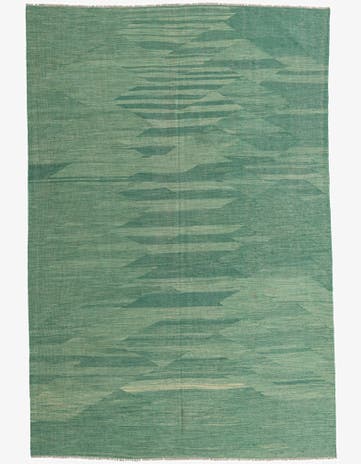 6' 6 x 9' 7 Hand Woven Kilim Modern Wool Rug