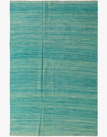 5' 10 x 9' 2 Hand Woven Kilim Modern Wool Rug