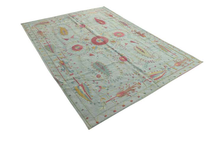 6' x 8' Hand Woven Kilim Suzani Wool Rug