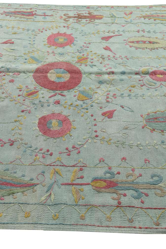 6' x 8' Hand Woven Kilim Suzani Wool Rug