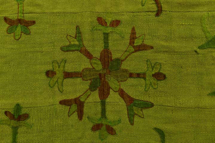 5' 7 x 7' 8 Hand Woven Kilim Suzani Wool Rug