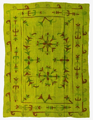 5' 7 x 7' 8 Hand Woven Kilim Suzani Wool Rug