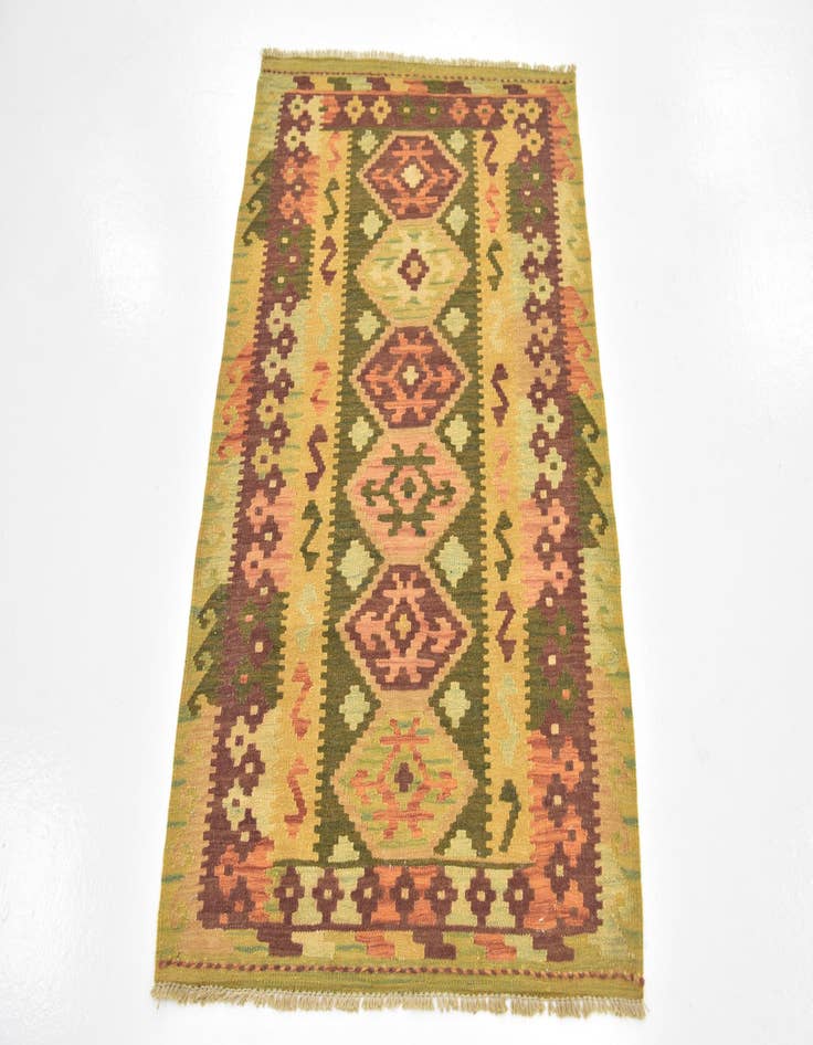 Detail image of 2' 9 x 4' 3  Hand Woven Kilim Waziri Wool Rug