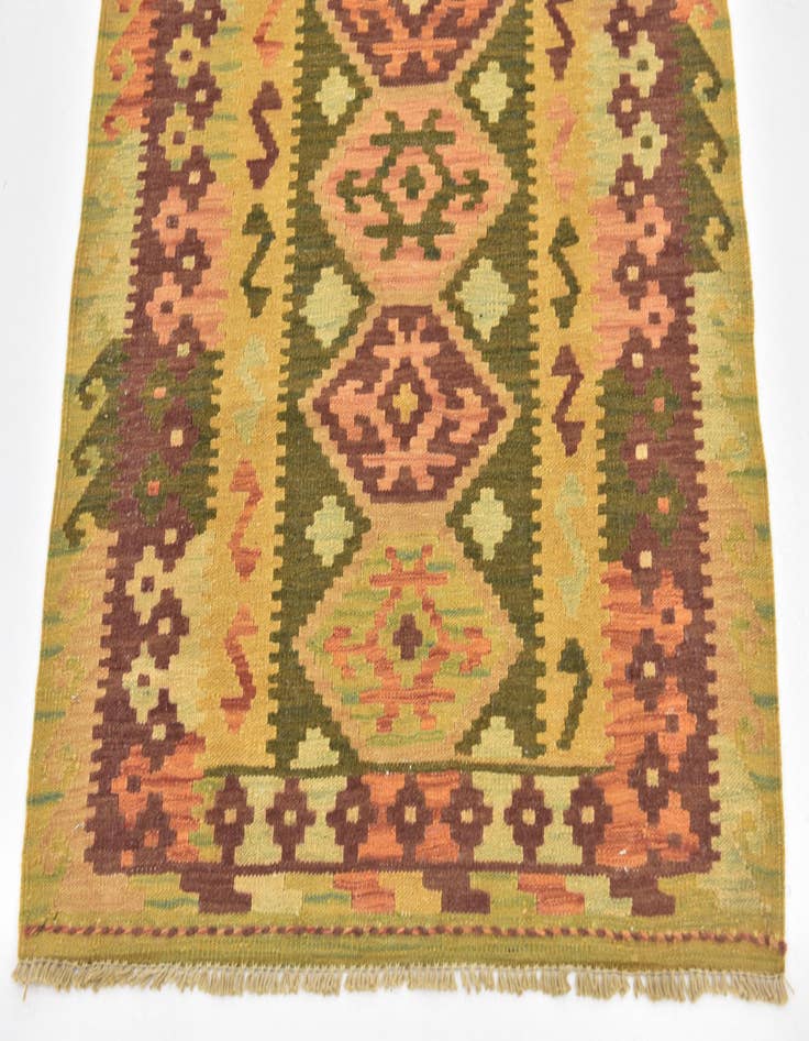 Detail image of 2' 9 x 4' 3  Hand Woven Kilim Waziri Wool Rug