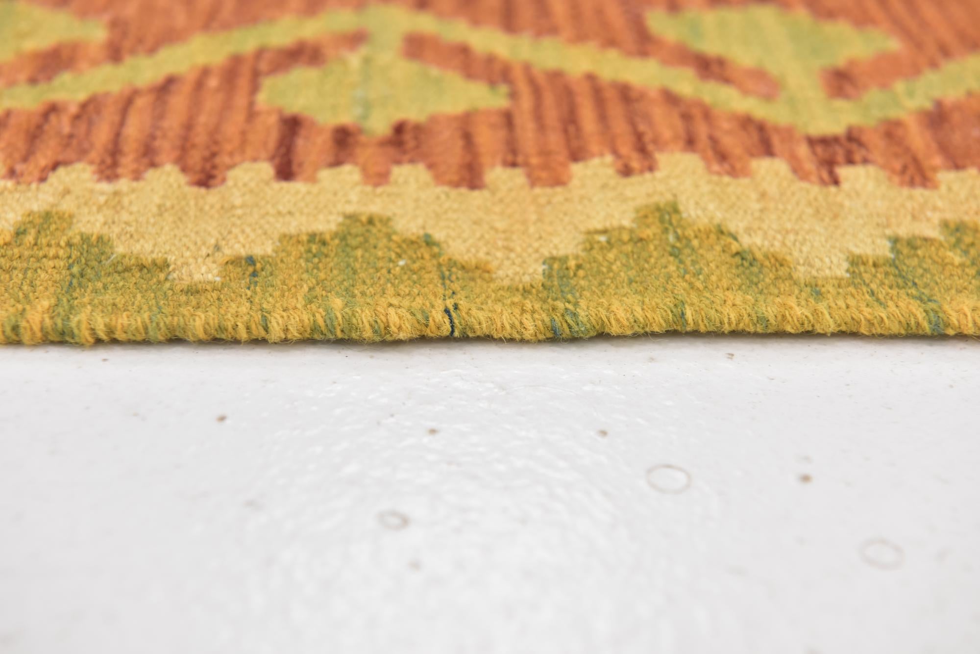 3' x 4' 10 Hand Woven Kilim Waziri Wool Rug