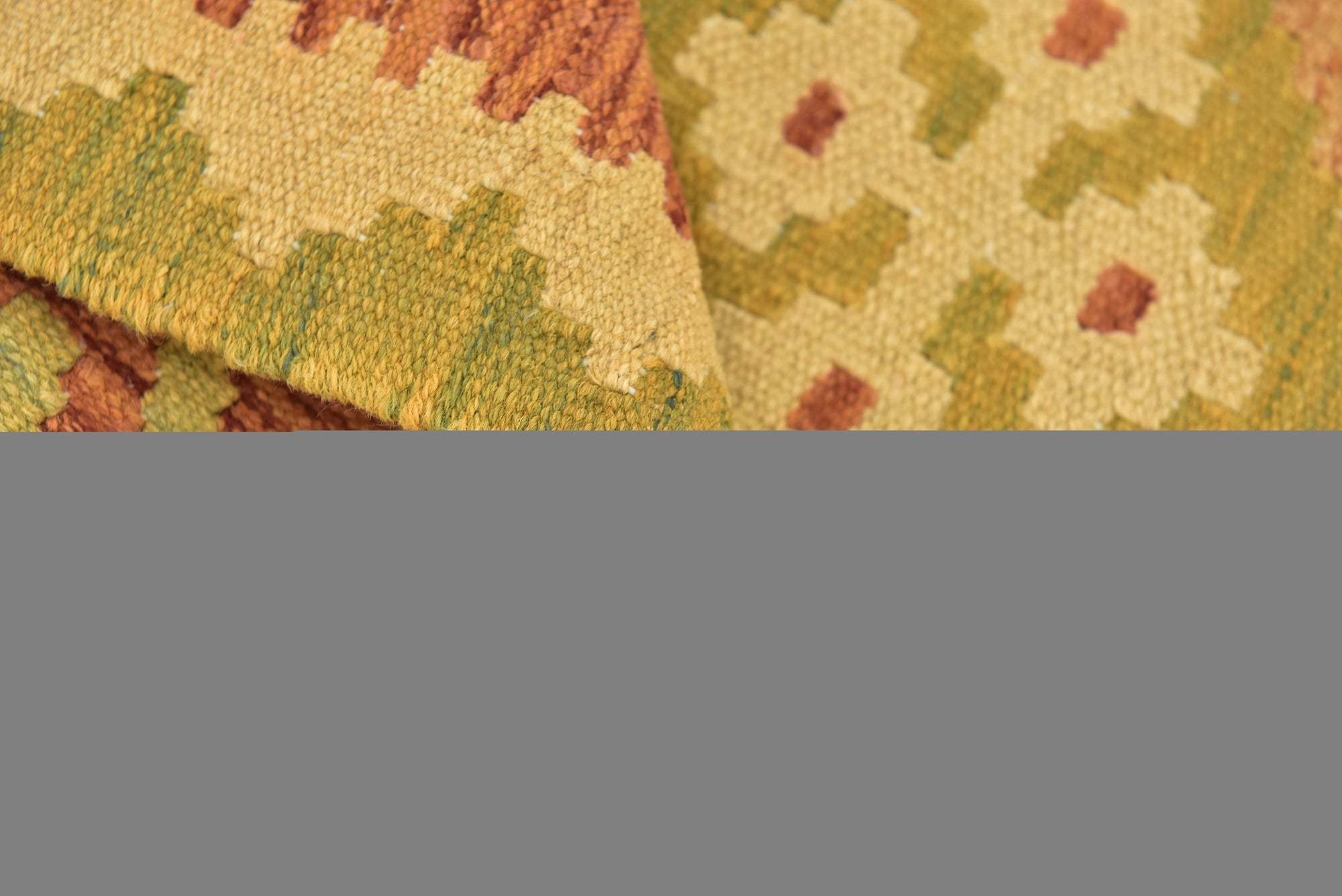 3' x 4' 10 Hand Woven Kilim Waziri Wool Rug