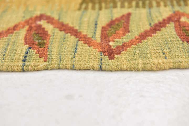 2' 6 x 4' Hand Woven Kilim Waziri Wool Rug