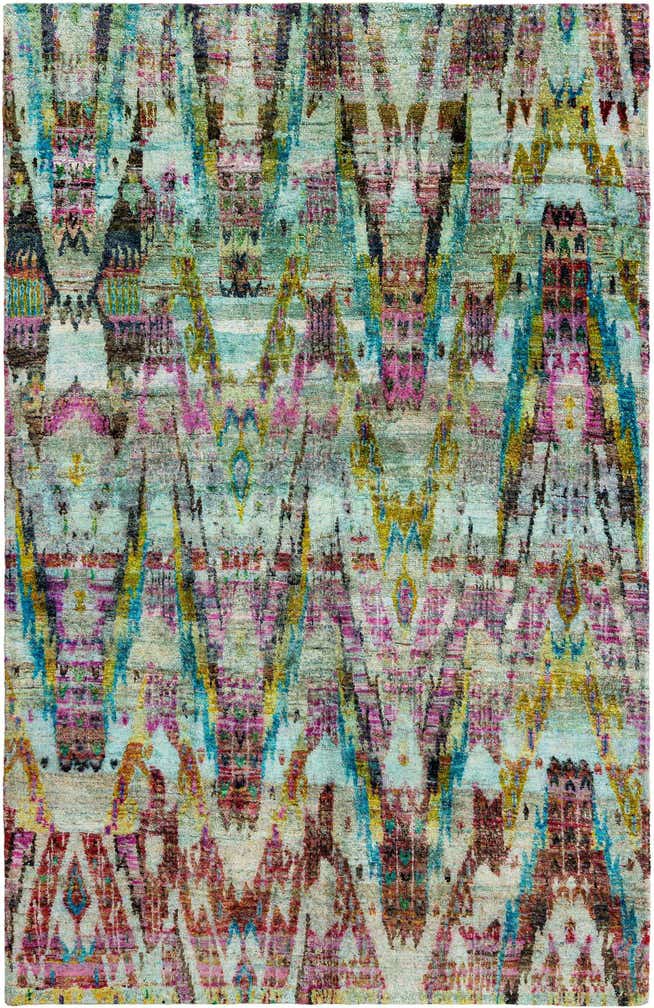 5' 11 x 9' 2 Hand Knotted Kundan Rug