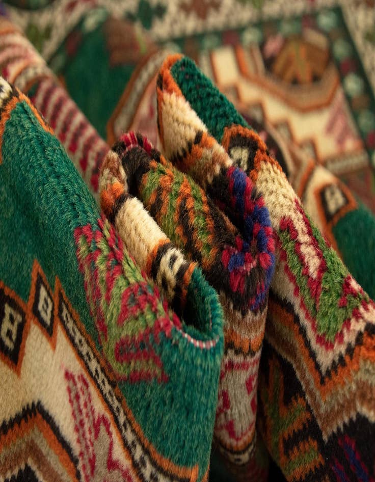 Detail image of 4' 4 x 6' 1 Hand Knotted Lambaran Persian Wool Rug