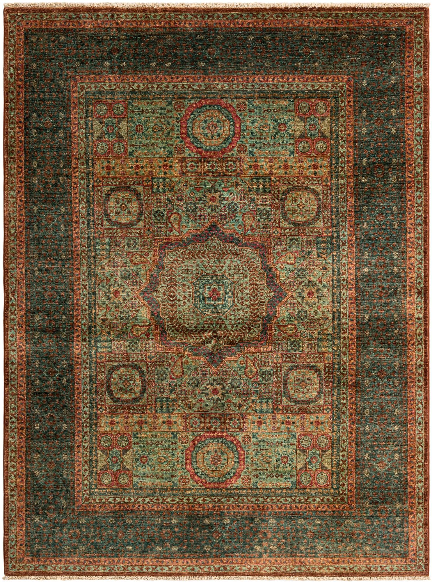 4' 11 x 6' 8 Hand Knotted Mamluk Rug