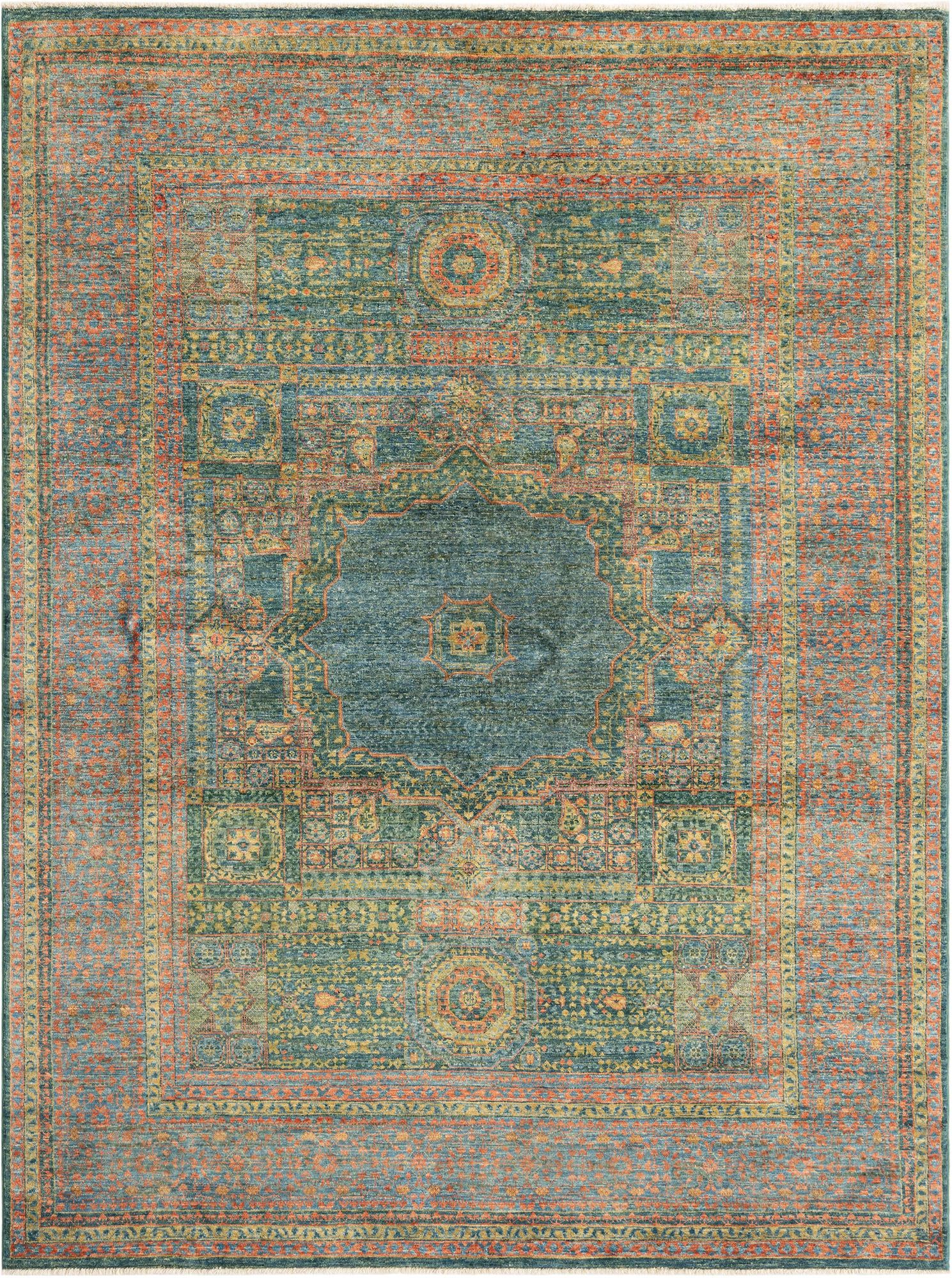 5' 9 x 7' 9 Hand Knotted Mamluk Rug