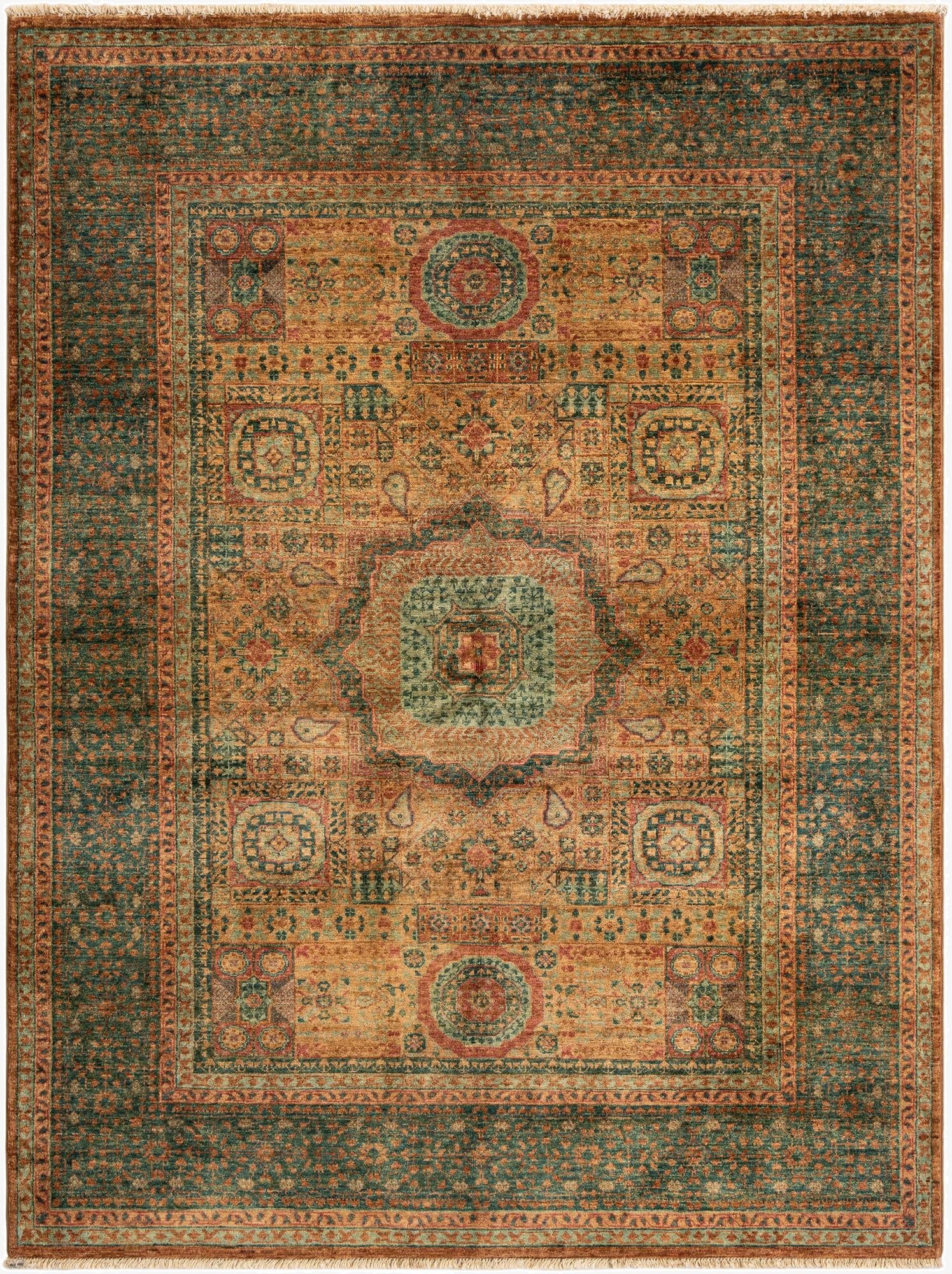 5' x 6' 8  Hand Knotted Mamluk Rug