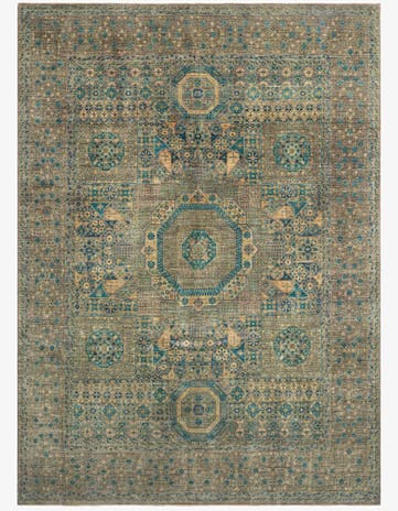 9' x 12' 4 Mamluk Wool Rug