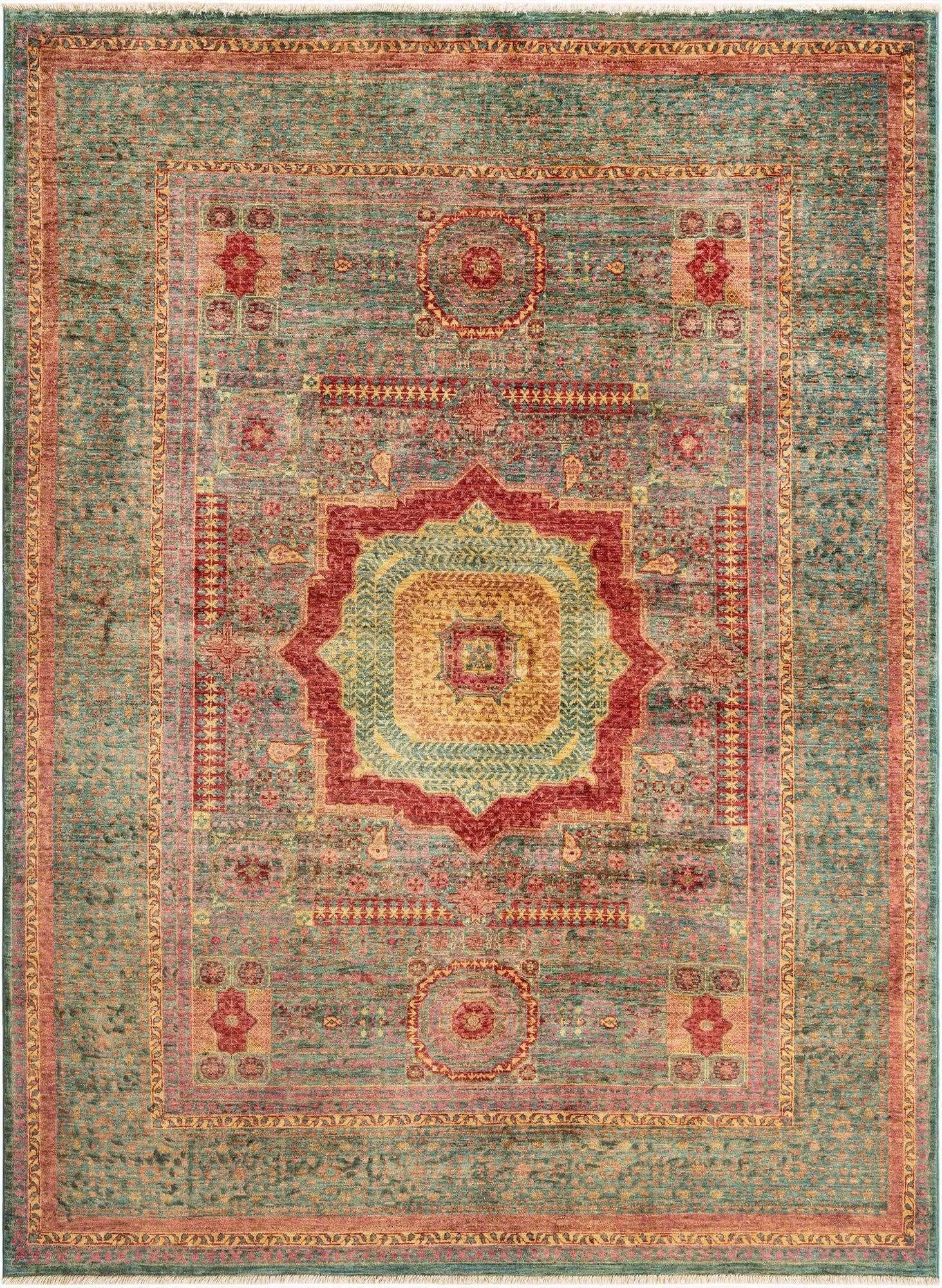 5' 10 x 7' 9 Hand Knotted Mamluk Rug