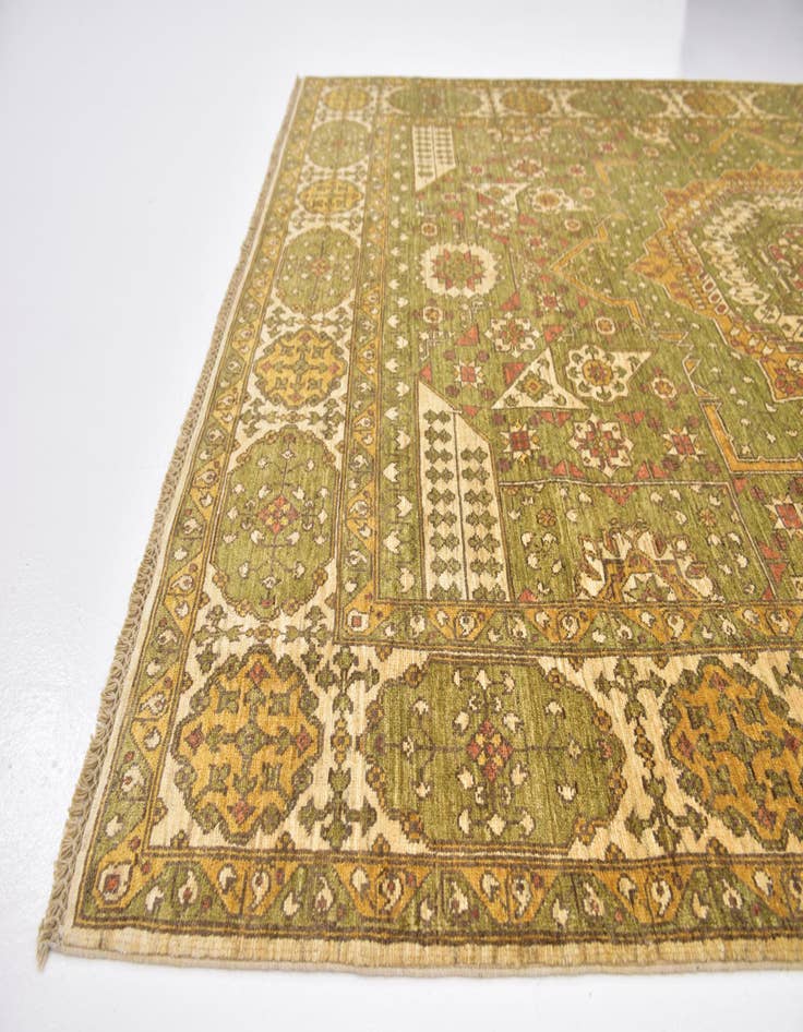 Detail image of 6' 3 x 9'  Hand Knotted Mamluk Ziegler Rug