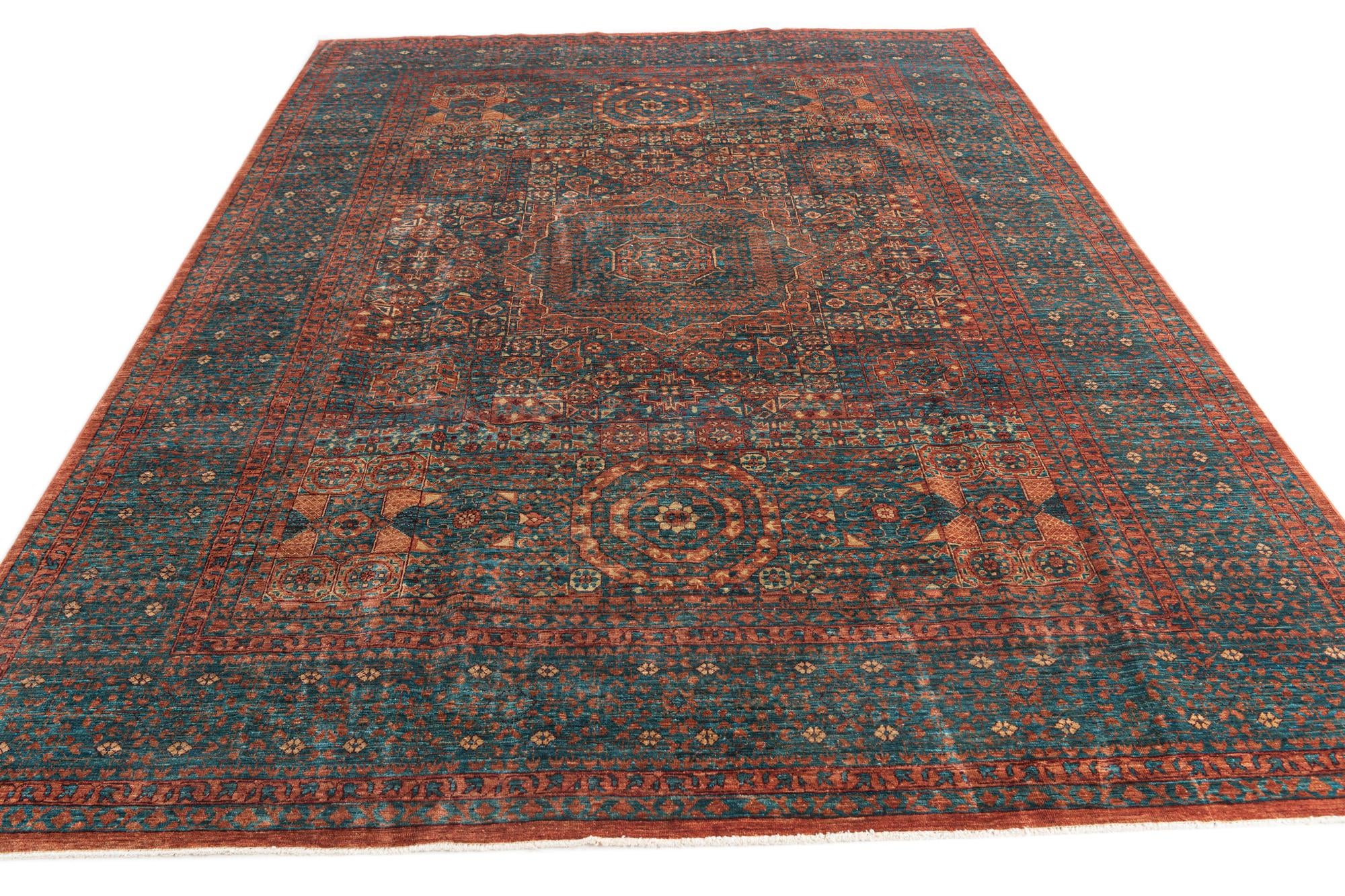 7' x 9' 7 Hand Knotted Mamluk Ziegler Oriental Rug