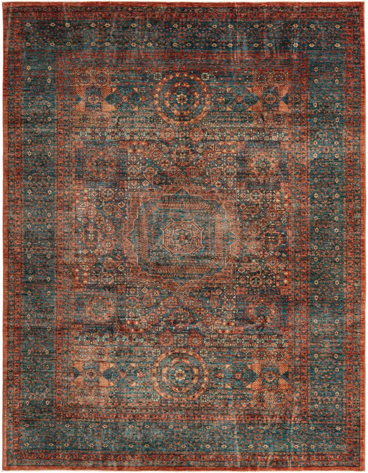 Detail image of 7' x 9' 7 Hand Knotted Mamluk Ziegler Oriental Rug